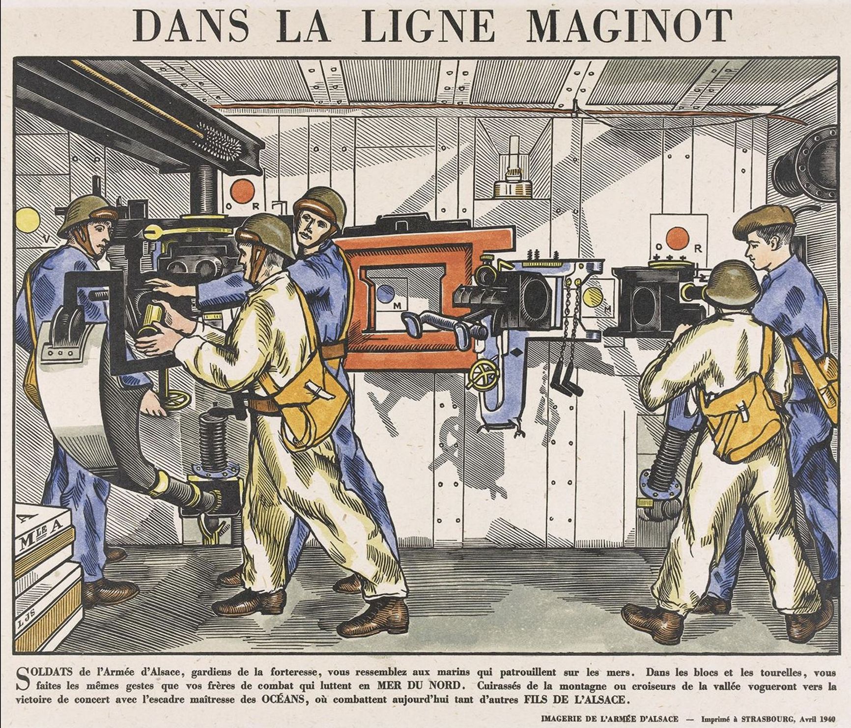 Artistic depiction of the inner workings of the Maginot Line